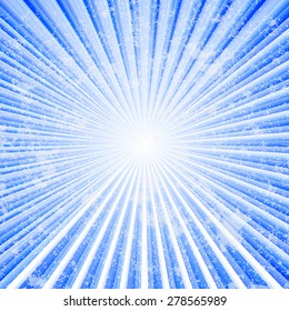 Blue sunburst background