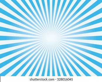 Blue sunburst  background