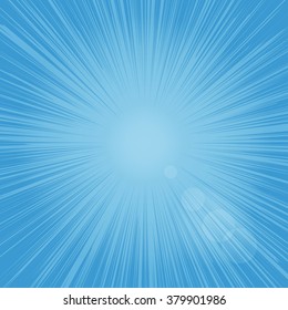 blue sunburst background