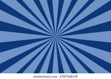Blue sunburst background with radial rays expanding from the center in shades of navy and light blue.