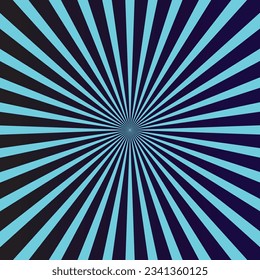 blue sunburst background vector design