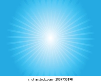 Blue Sunburst Bright Angelic Light Rays Background