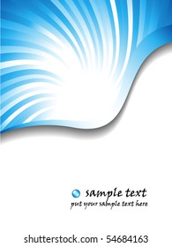 blue sunburst business vector background