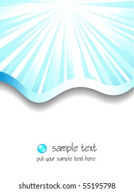 blue sunburst business vector background