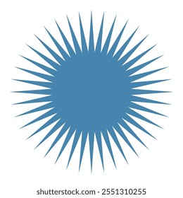 blau sonnenburst geometrische Form Symbol einzeln