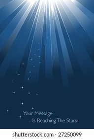 Blue sunburst on blue background