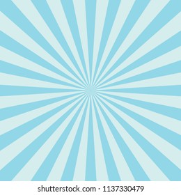 Blue Sunburst Pattern Abstract Background. Ray. Radial. Candy texture. Vector Illustration