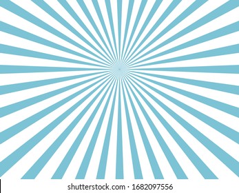 Blue Sunburst Pattern Abstract Background. 