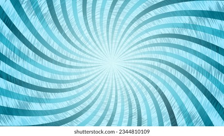Blue Sunburst Pattern Abstract Background. Twirl. Ray. Radial. Vector Illustration