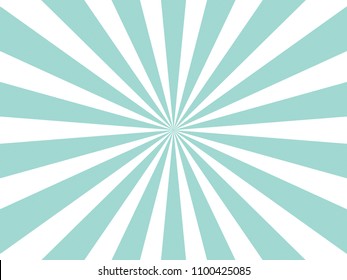 Blue Sunburst Pattern Background. Rays. Radial. Abstract. Retro. Vintage. Vector Illustration