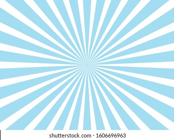 Blue Sunburst Pattern Background. Rays. Radial. Abstract. Retro. Vintage. Vector Illustration
