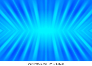 Blue Sunburst Pattern Background. Rays. Radial. Summer Banner. Vector Illustration. Perspective