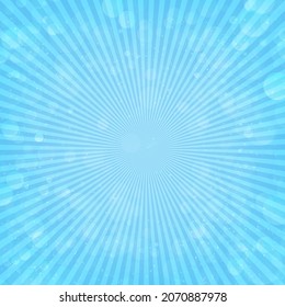 Blue Sunburst Ray Beam With Bokeh