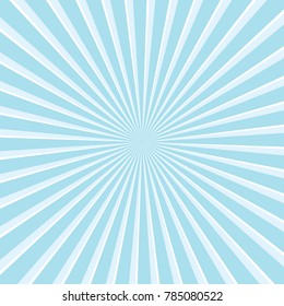 Blue sunburst vector illustration background design. Sun Rays background design concept.