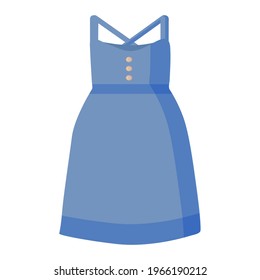 Blue sundress as a part of clothing for use in web design