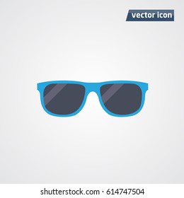 Blue Sunglasses Icon Vector Illustration 