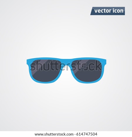 blue sunglasses icon vector illustration 