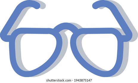 Blue sunglasses, illustration, vector on a white background