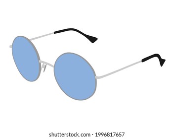 Blue Sunglasses Isolated On A White Background