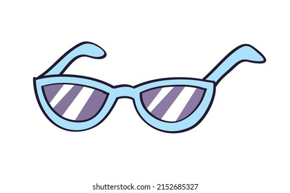Ilustración vectorial aislada de gafas de sol azules