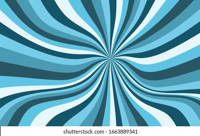 Blauer sonniger Hintergrund. Abstrakter Sonnenbrand-Wallpaper für die Template-Website. Werbebanner für soziale Medien. Comic-Hintergrund. Süßigkeiten.Vektorillustration