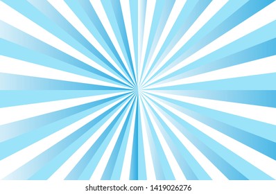 Blue sunshine vector background. Abstract sunburst wallpaper for template,banner social media advertising, website business design. 
