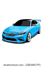 Arte de vectores Blue Super Car de alto rendimiento