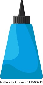 Blue super glue, illustration, vector on a white background.