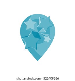 blue surface stars icon
