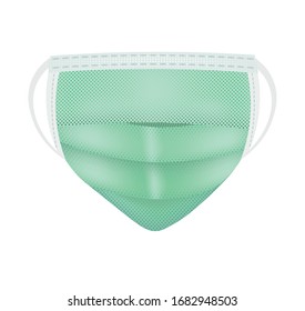 Blaue Chirurgie-Maske. Vektorillustration
