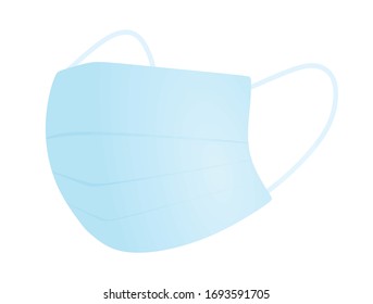 Blue surgery mask. vector illustration