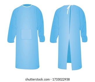 Blue surgery suit. vector illustration