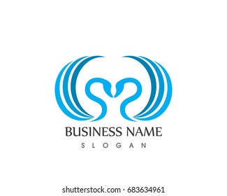 Blue swan Logo Design