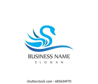 Blue swan Logo Design