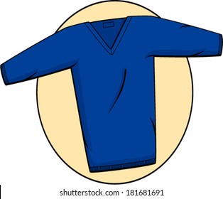 blue sweater
