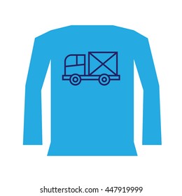 Blue sweater machine