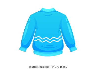 Blue Sweater Winter Clothes Sticker