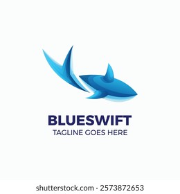 Blue Swift Gradient Colorful Logo