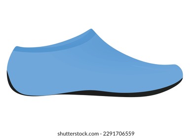 Blue swim sock. vector illustration
