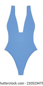 Blue  Swim Suit. Vector Illustration