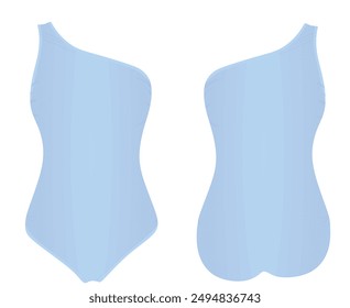 Blue swim suit. vector illustration