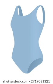 Blauer Badeanzug. Vektorgrafik