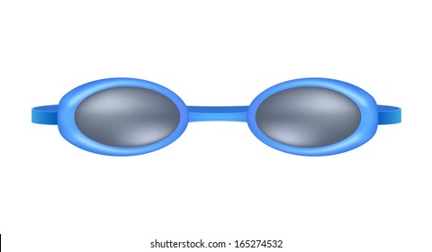 Blue Swimming Goggles 