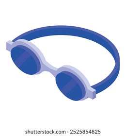 Blue swimming goggles lying on a white surface, perfect for representing swimming concepts