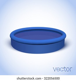 blue swimming pool isolated. Vector illustration.