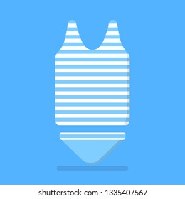 Blue swimming set, swimming trunks and tank top