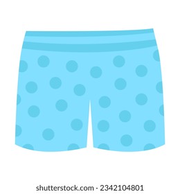 Blue swimwear for boys vector illustration. Swimming trunks or underwear for children isolated on white background. Summer activities, fashion, childhood, vacation concept