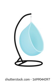 Blue swing chair. vector illustration