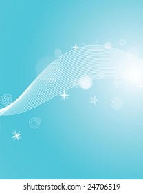 Blue Swirl Abstract Background - vector illustration