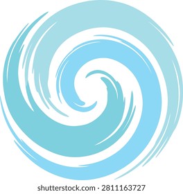Blue swirl artistic abstract brush stroke circle with abstract artistic creative backdrop illustration isolated circular decorative minimalist composition background graphicdesign
